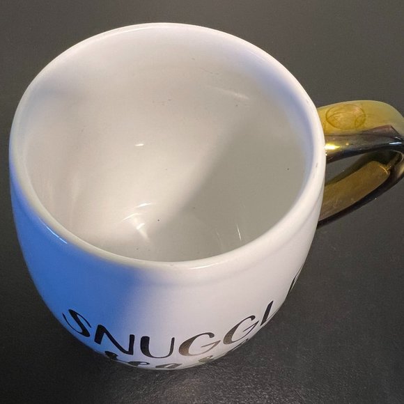 Threshold SNUGGLE SEASON Rounded Stoneware Mug with Metallic Gold Color Handle - Picture 3 of 6